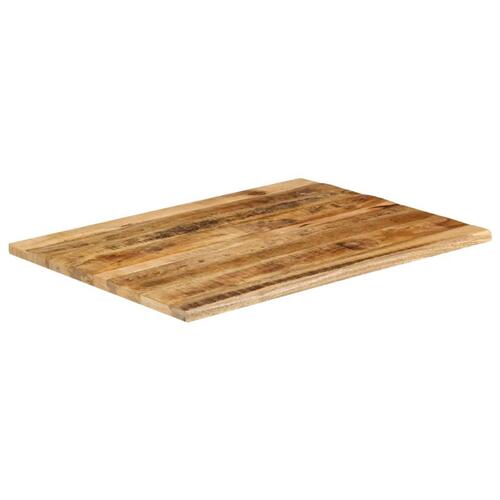 Bordplade 110x80x3,8 cm naturlig kant massivt ru mangotræ