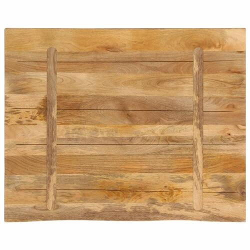 Bordplade 110x80x3,8 cm naturlig kant massivt ru mangotræ