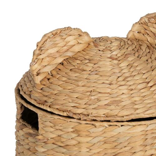 Kurv Sort Beige Naturlig fiber 39 x 39 x 60 cm