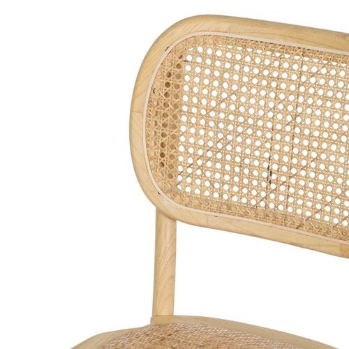 Spisebordsstol Natur Rattan Elmetræ 45 x 41 x 88 cm