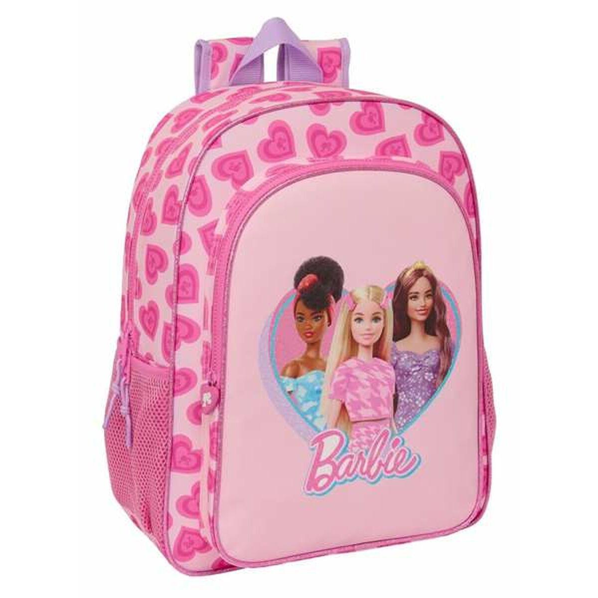 Barbie skoletaske - pink 33 × 42 × 14 cm