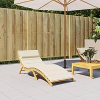 Hynde til liggestol 180x60x3 cm oxfordstof cremefarvet