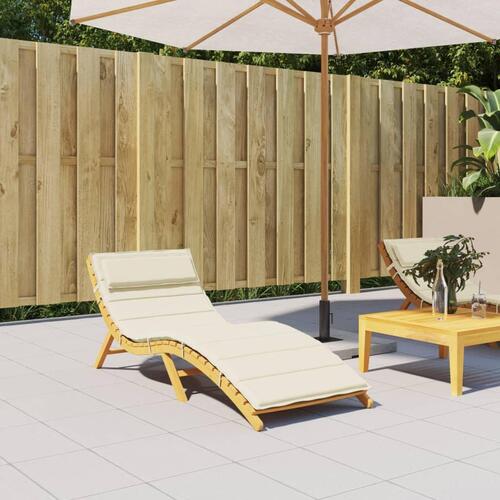 Hynde til liggestol 180x60x3 cm oxfordstof cremefarvet