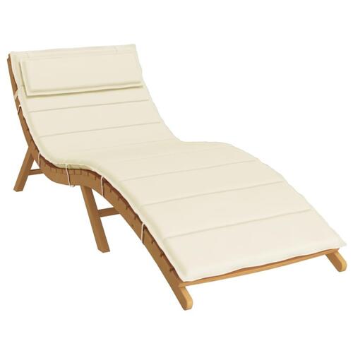 Hynde til liggestol 180x60x3 cm oxfordstof cremefarvet