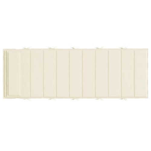 Hynde til liggestol 180x60x3 cm oxfordstof cremefarvet