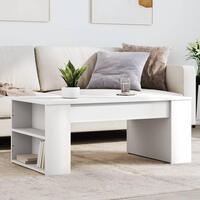 Sofabord 102x55x42 cm konstrueret træ hvid
