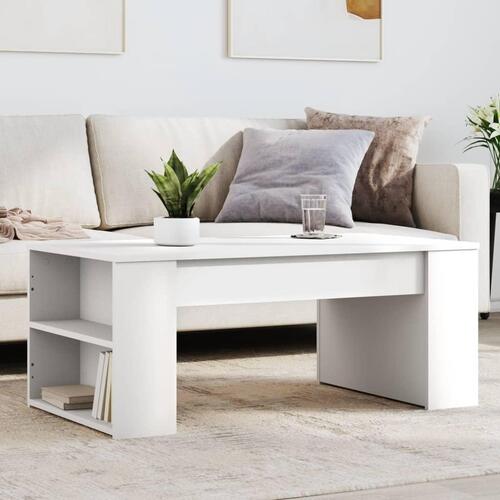 Sofabord 102x55x42 cm konstrueret træ hvid