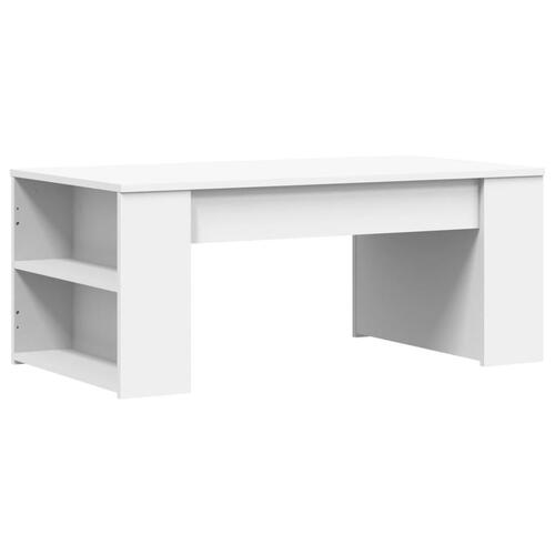 Sofabord 102x55x42 cm konstrueret træ hvid