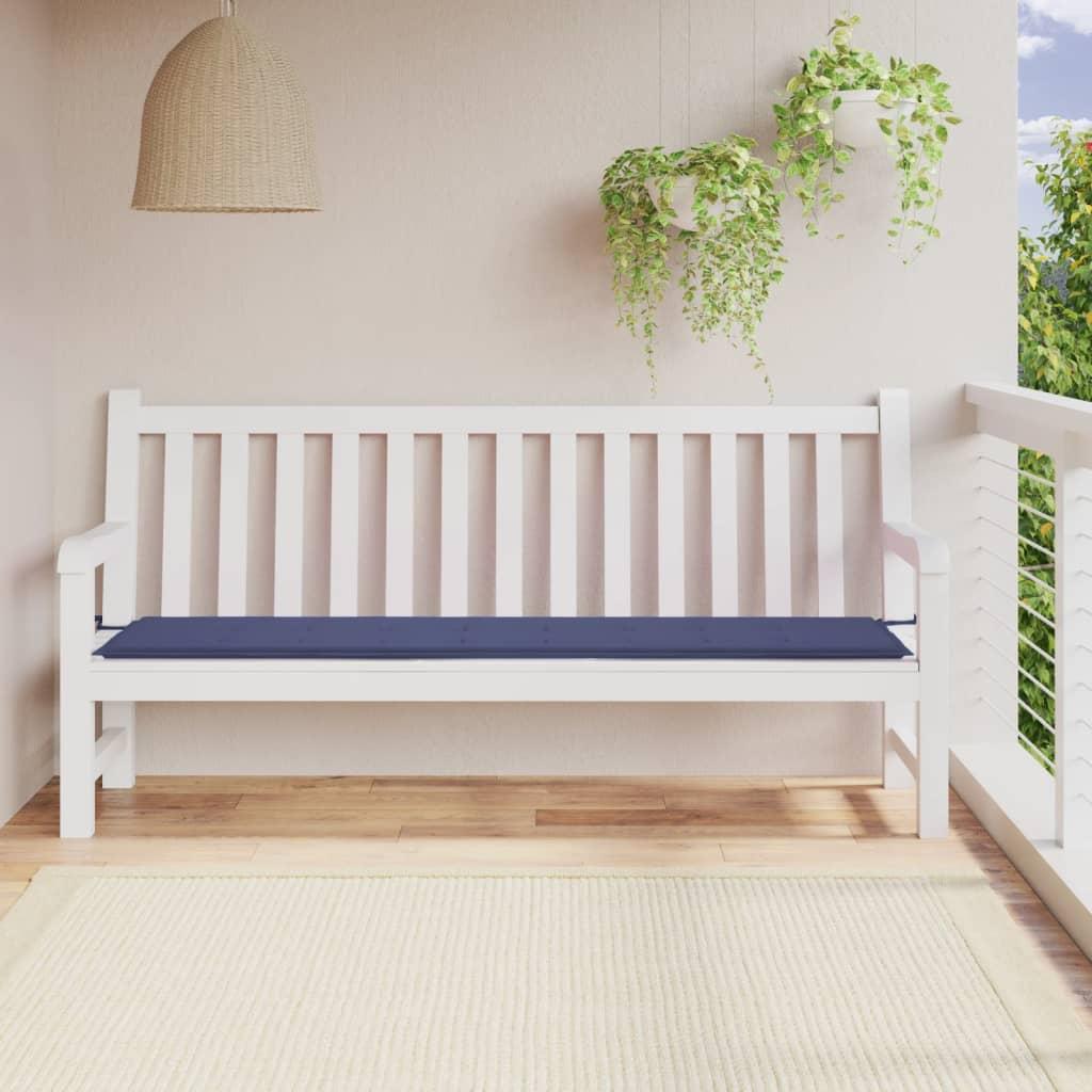 Hynde til havebænk 200x50x4 cm oxfordstof marineblå