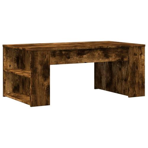 Sofabord 102x55x42 cm konstrueret træ røget egetræsfarve