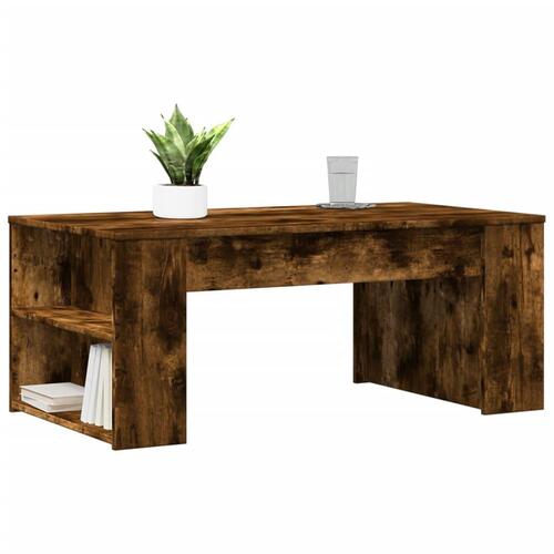 Sofabord 102x55x42 cm konstrueret træ røget egetræsfarve