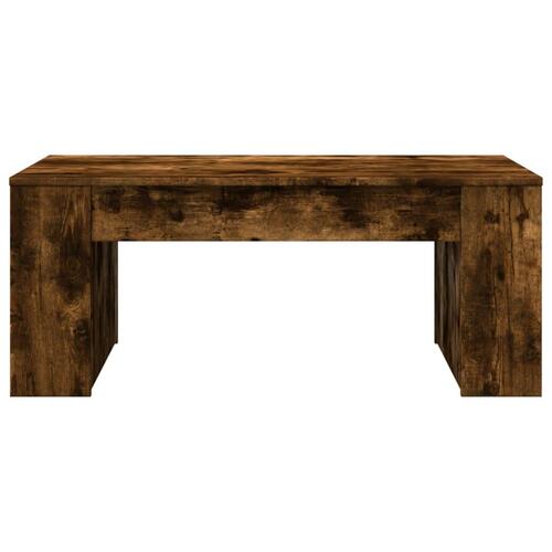 Sofabord 102x55x42 cm konstrueret træ røget egetræsfarve