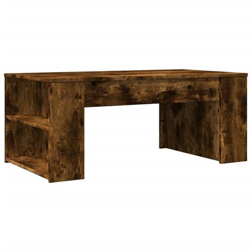 Sofabord 102x55x42 cm konstrueret træ røget egetræsfarve