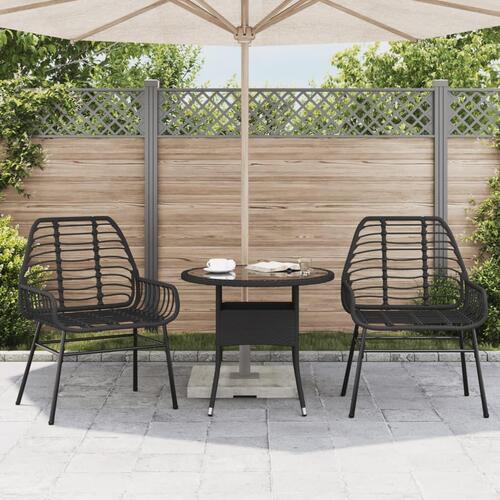 Havestole 2 stk. polyrattan sort