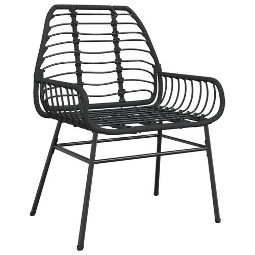 Havestole 2 stk. polyrattan sort