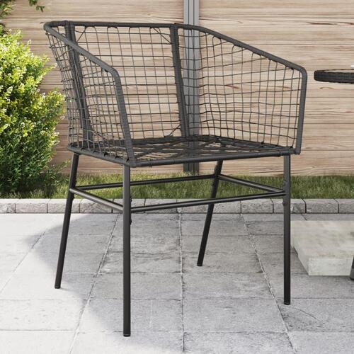 Havestole 2 stk. polyrattan sort