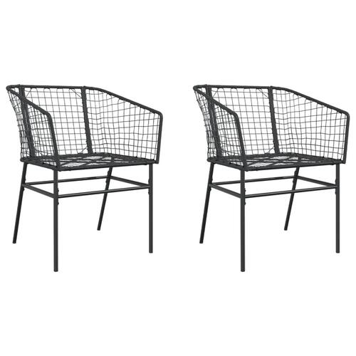 Havestole 2 stk. polyrattan sort