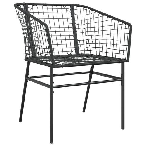 Havestole 2 stk. polyrattan sort