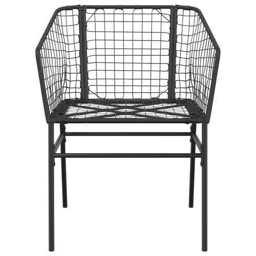Havestole 2 stk. polyrattan sort