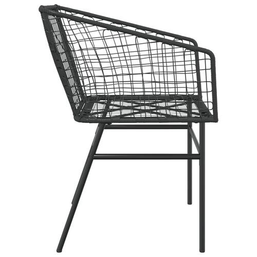 Havestole 2 stk. polyrattan sort