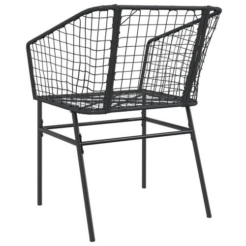 Havestole 2 stk. polyrattan sort