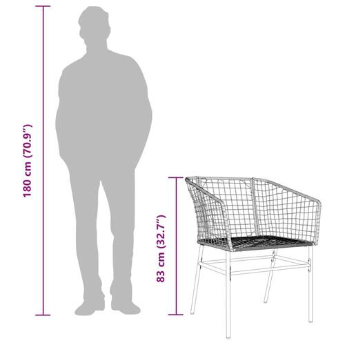 Havestole 2 stk. polyrattan sort