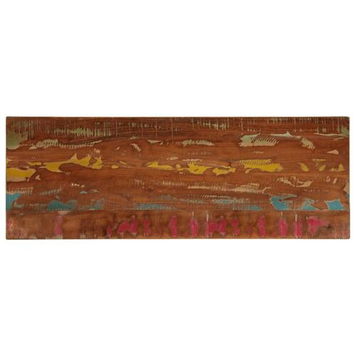 Bordplade 140x60x2,5 cm rektangulær massivt genbrugstræ
