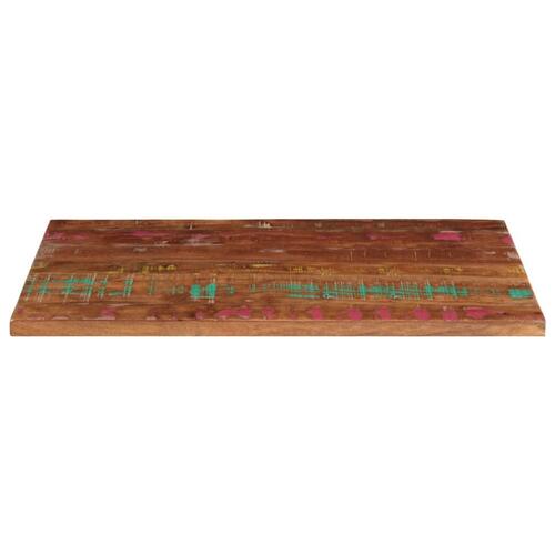 Bordplade 100x60x2,5 cm rektangulær massivt genbrugstræ