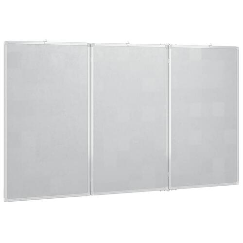 Magnetisk whiteboard 180x100x1,7 cm foldbart aluminium