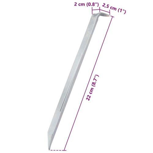 Teltpløkker 24 stk. 22 cm Ø20 mm galvaniseret stål
