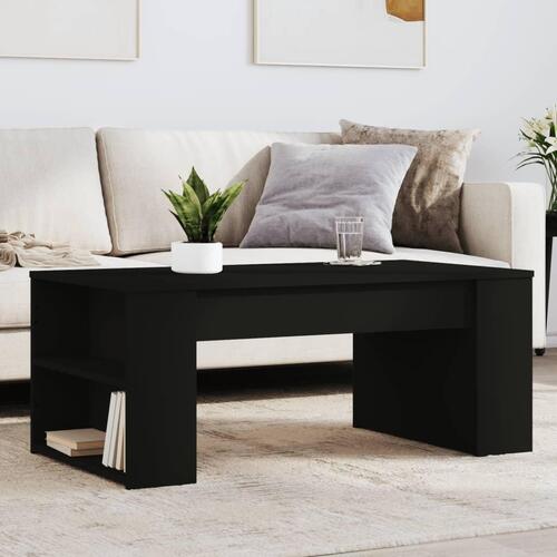 Sofabord 102x55x42 cm konstrueret træ sort