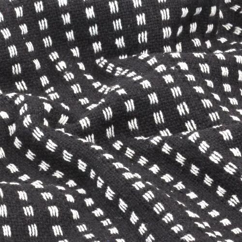 Plaid 125x150 cm bomuld firkanter sort