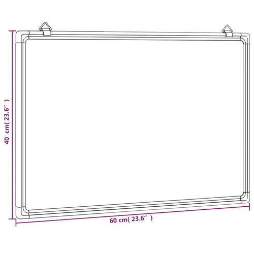 Magnetisk whiteboard 60x40x1,7 cm aluminium