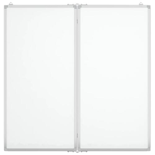 Magnetisk whiteboard 80x80x1,7 cm foldbart aluminium