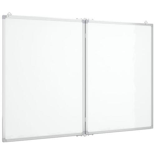Magnetisk whiteboard 100x80x1,7 cm foldbart aluminium