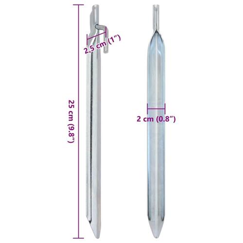 Teltpløkker 24 stk. V-facon 25 cm Ø20 mm galvaniseret stål