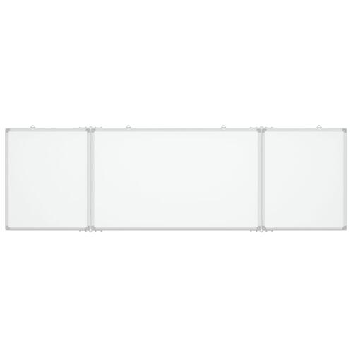 Magnetisk whiteboard 160x50x1,7 cm foldbart aluminium