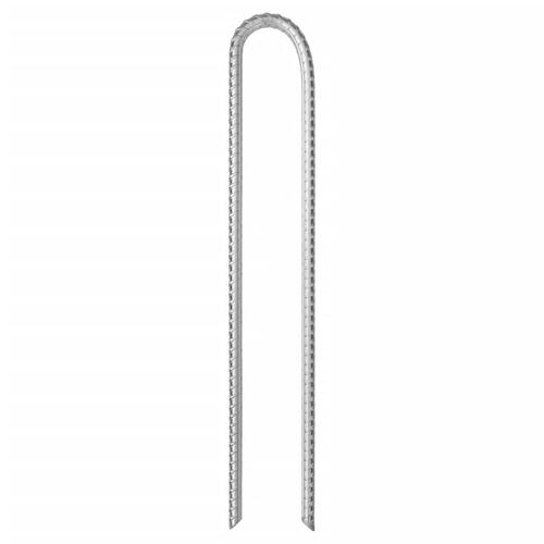 Teltpløkker 6 stk. U-form 37 cm Ø10 mm galvaniseret stål