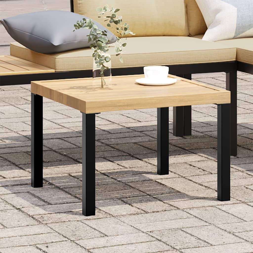 Havebord 55x55x39,5 cm pulverlakeret stål sort billede