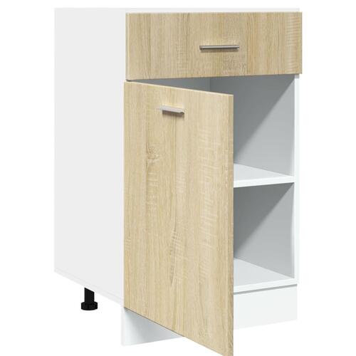 Skuffeunderskab 50x46x81,5 cm spånplader sonoma-eg