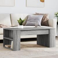 Sofabord 102x55x42 cm konstrueret træ grå sonoma-eg