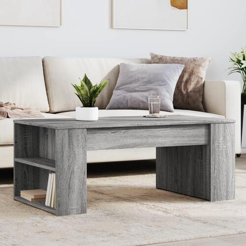 Sofabord 102x55x42 cm konstrueret træ grå sonoma-eg