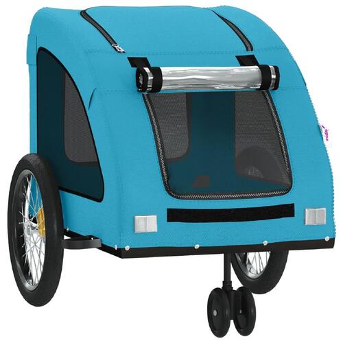 Cykeltrailer til kæledyr oxfordstof og jern blå