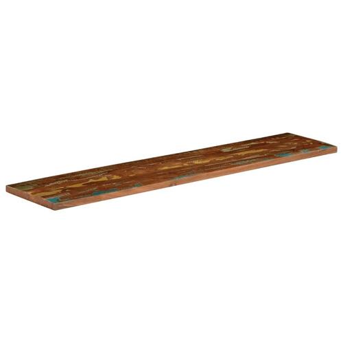 Bordplade 140x30x2,5 cm rektangulær massivt genbrugstræ