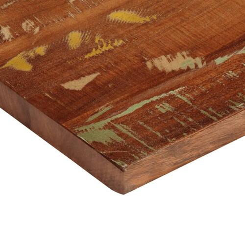 Bordplade 140x30x2,5 cm rektangulær massivt genbrugstræ