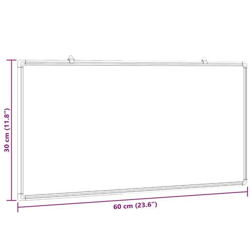 Magnetisk whiteboard 60x30x1,7 cm aluminium