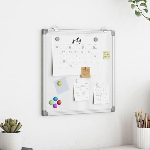 Magnetisk whiteboard 60x60x1,7 cm aluminium