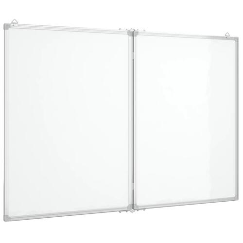 Magnetisk whiteboard 120x100x1,7 cm foldbart aluminium
