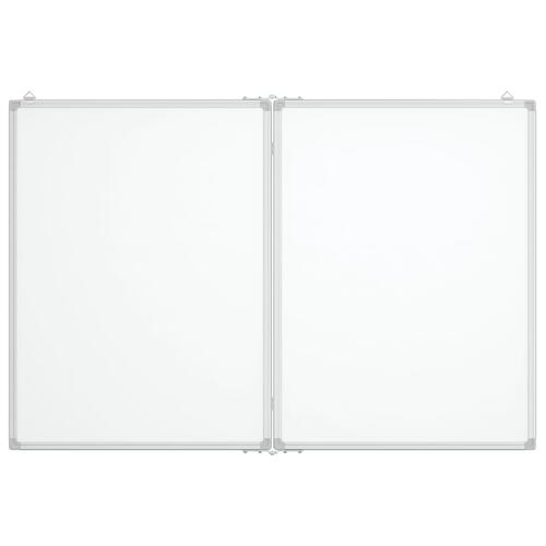 Magnetisk whiteboard 120x100x1,7 cm foldbart aluminium