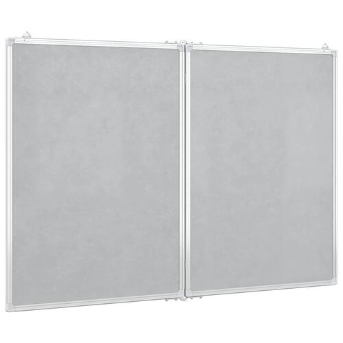 Magnetisk whiteboard 120x100x1,7 cm foldbart aluminium